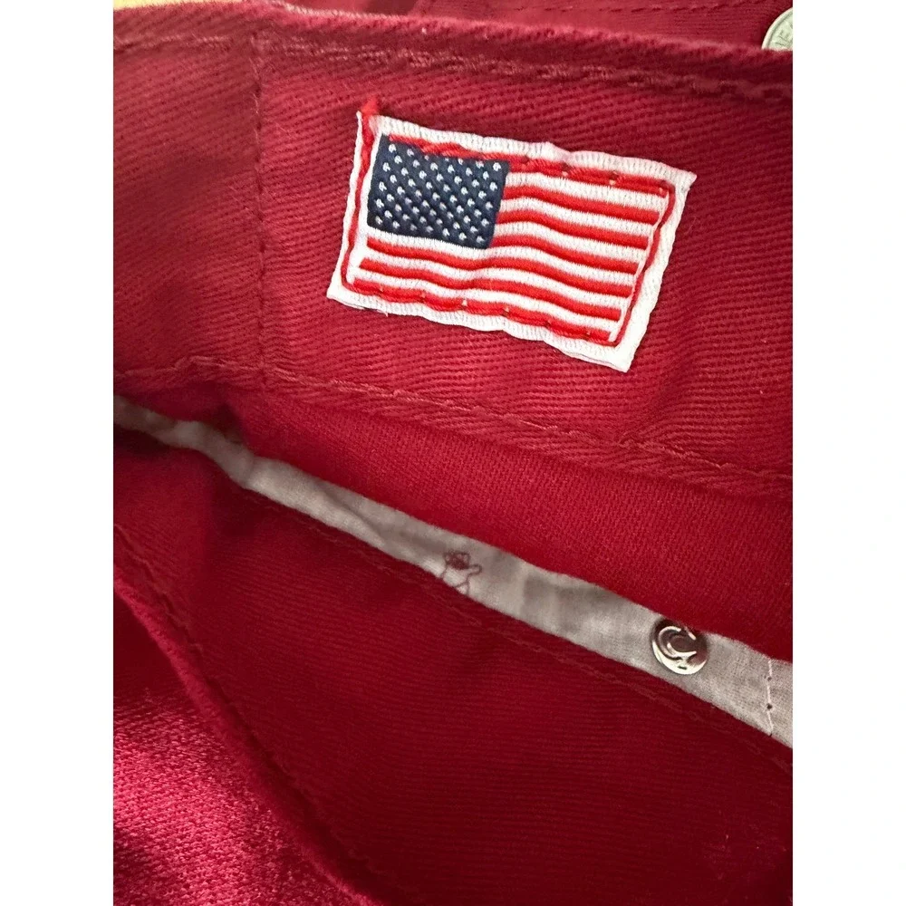 True Religion Billy Big T Jeans 32 Red NEW Urban Cow‎ Straight Leg USA Made